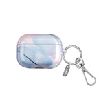 Funda con diseño acuarela translucida y mosquetón de aluminio color Azul para AirPods Pro 2ª generación