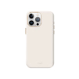 Funda con correa incluida, detalles metálicos, compatible con MagSafe color Marfil para iPhone 15 Pro Max