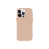 Funda con acentos dorados, compatible con MagSafe color Nude para iPhone 15 Pro