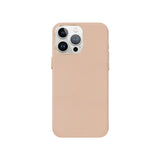 Funda con acentos dorados, compatible con MagSafe color Nude para iPhone 15 Pro Max