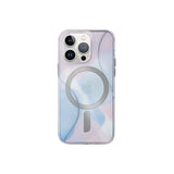 Funda compatible con MagSafe y diseño acuarela color Azul para iPhone 15 Pro