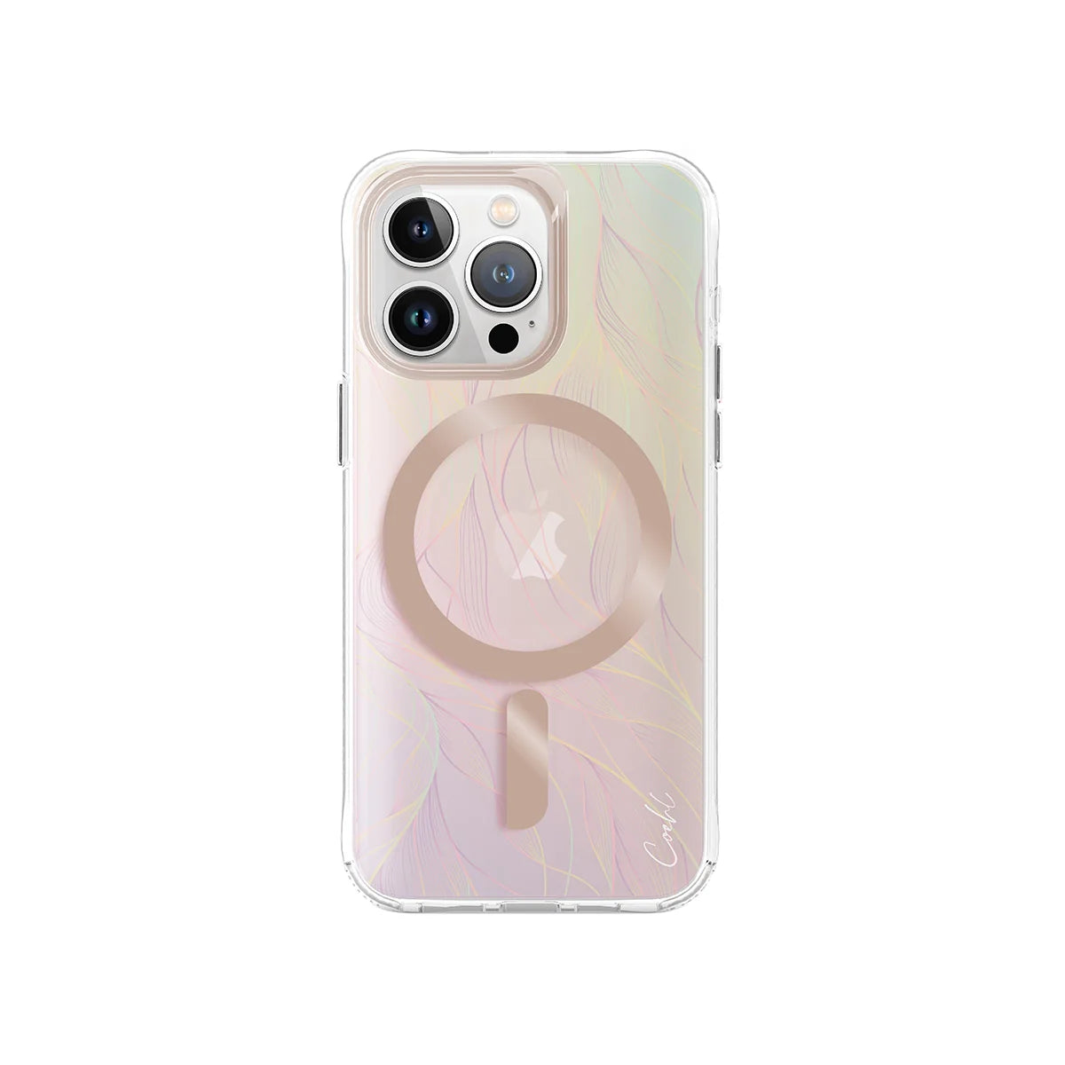 Funda translucida compatible con MagSafe color Tornasol para iPhone 15 Pro Max