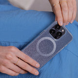 Funda con acabado brillante, compatible con MagSafe color Azul Oscuro para iPhone 15 Pro Max